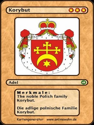 cover image of The noble Polish family Korybut. Die adlige polnische Familie Korybut.